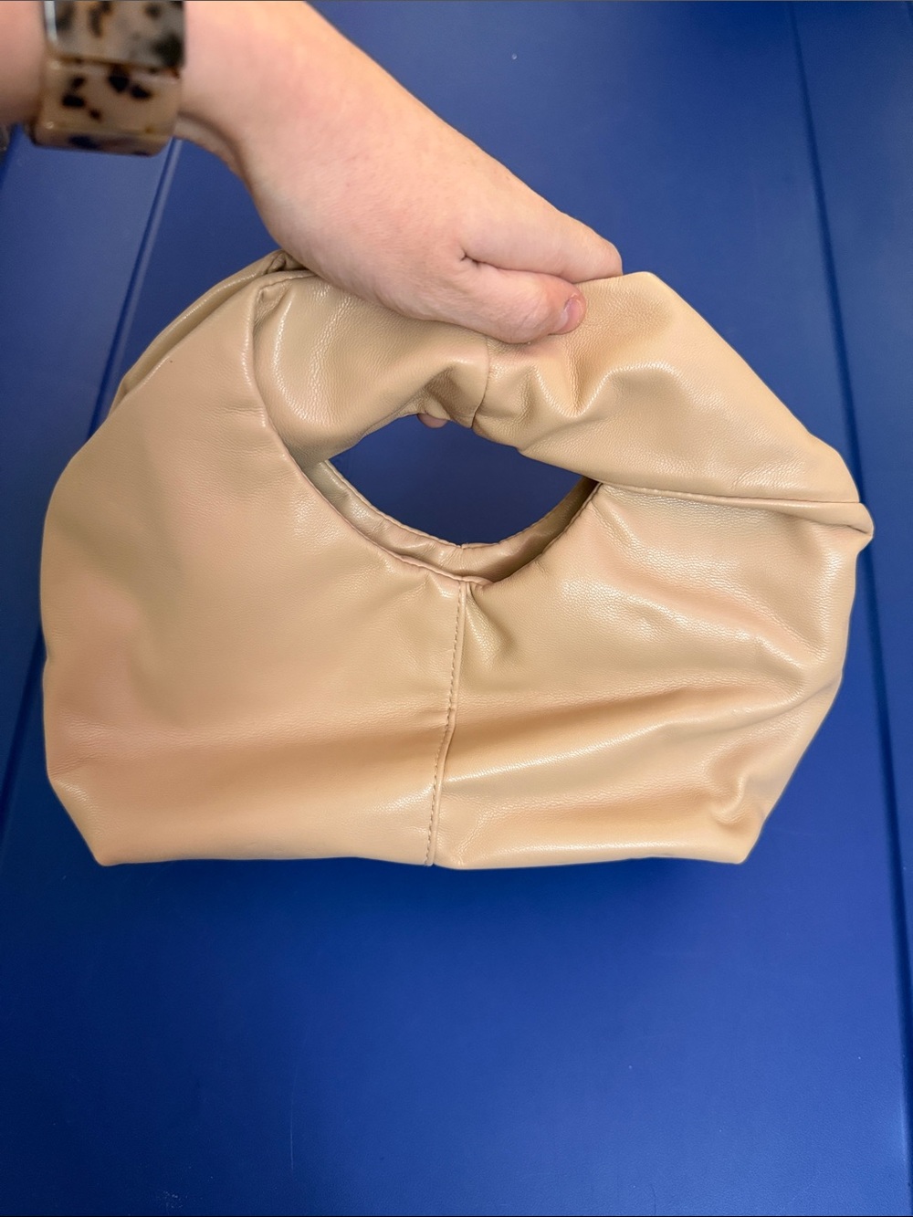 a new day Tan Knot-Handle Mini Bag